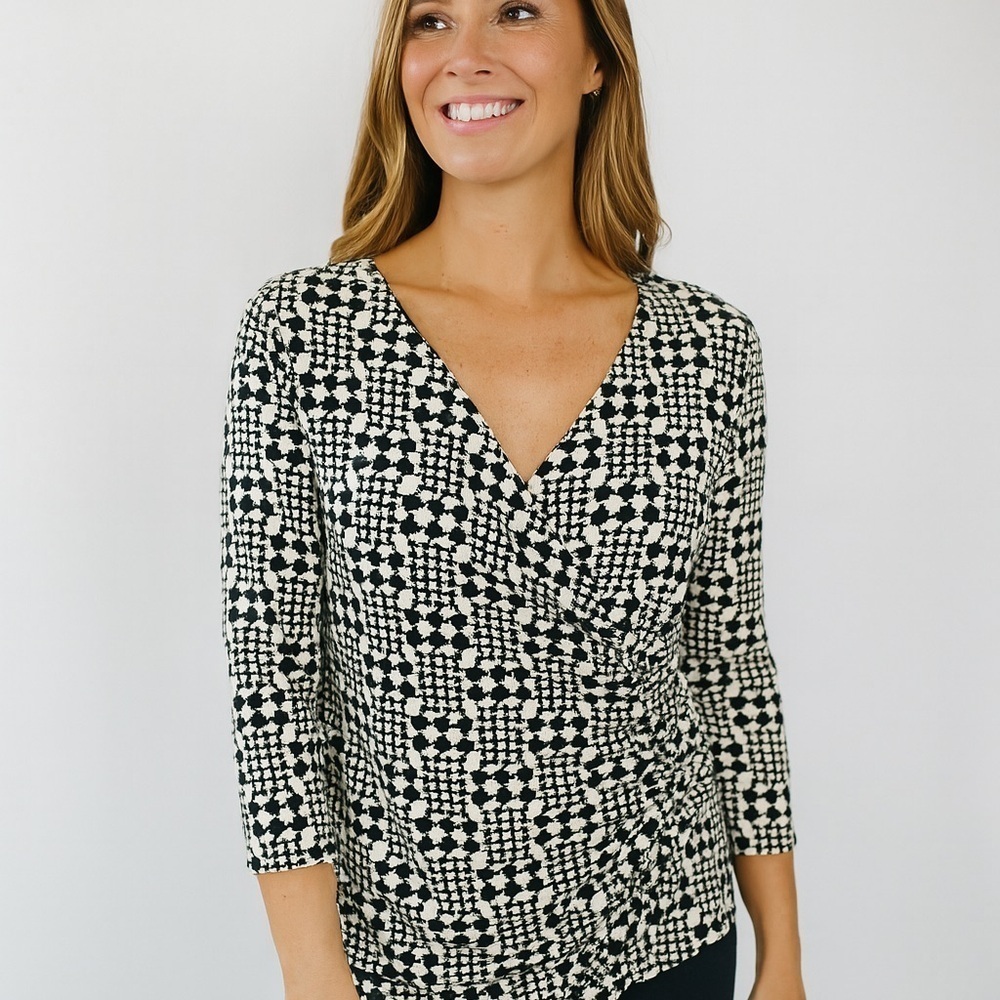 Talbots Houndstooth Blouse